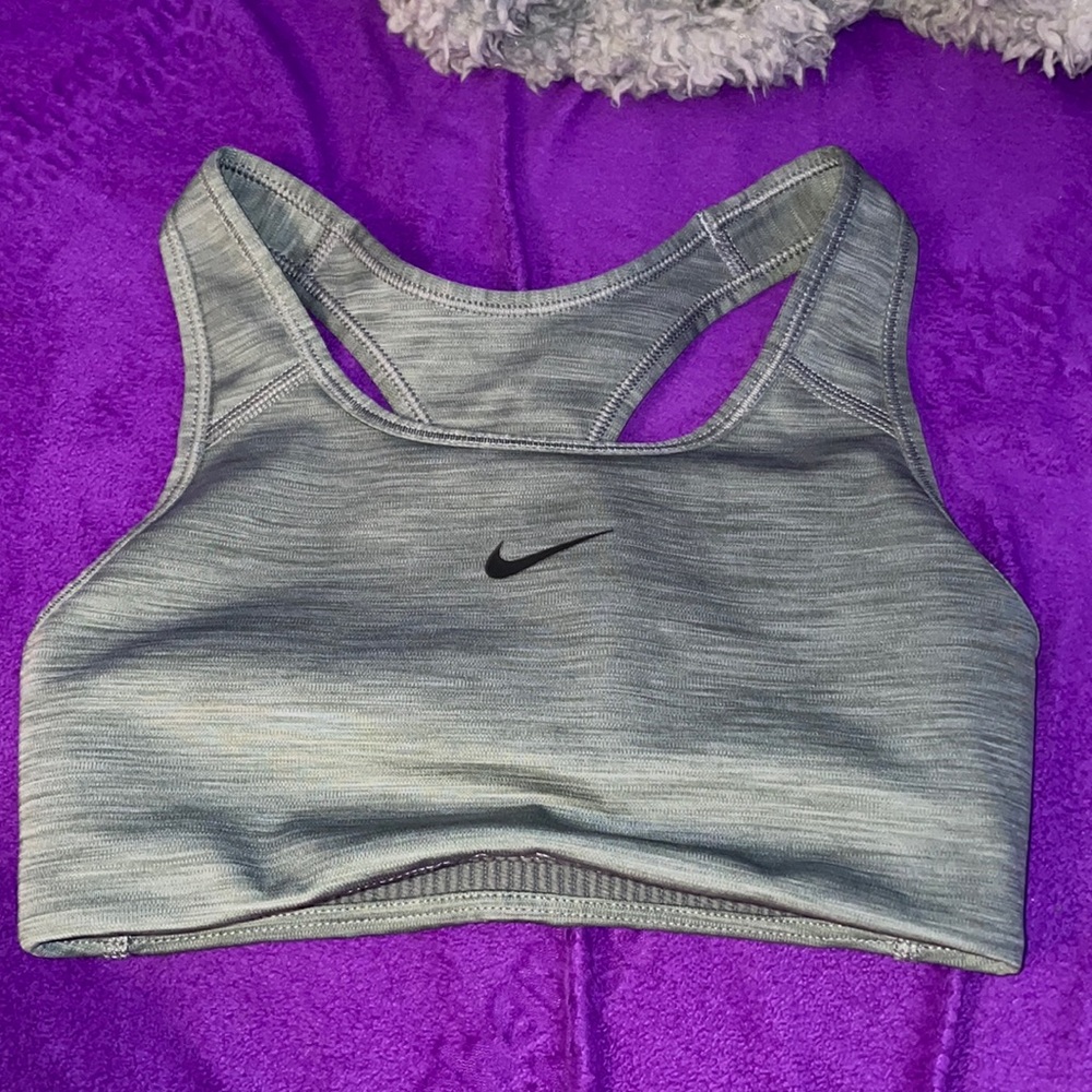 Grey Nike sports bra